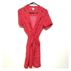 Red polka dot dress